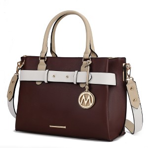 MKF Collection Jamie Vegan Leather Women's Satchel Bag by Mia K - 1 of 4