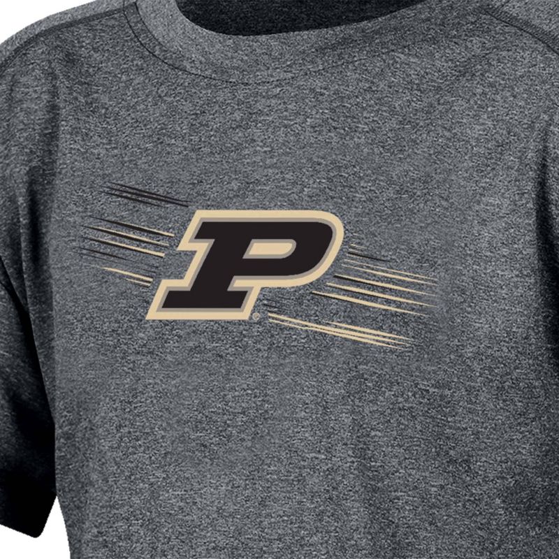 NCAA Purdue Boilermakers Boys&#39; Gray Poly T-Shirt, 3 of 4