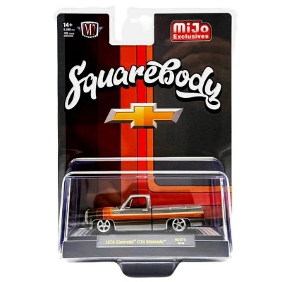 M2 Machines 1:64 1978 Chevrolet C10 Silverado Squarebody Pickup Truck – Cool Grey Hobby Exclusive