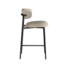 Meridian Furniture,Lupita Taupe Vegan Leather Counter Stool, Set of 2 - 3 of 4