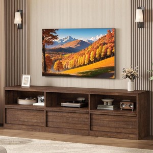 TV Stand for TVs up to 85",Mid Century Modern Entertainment Center with Storage Drawer & Open Shelves - 1 of 4