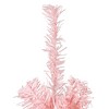 vidaXL Modern Slim Artificial Half Christmas Tree with Stand - Space-Saving 7-ft Pink - 4 of 4