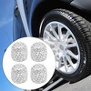 Unique Bargains Valve Stem Caps Handmade Faux Crystal Rhinestone Universal Auto Car Tire Valve Caps Chrome Dustproof Bling 4 Pcs - 2 of 4