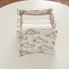 Anna-Kaci Square Fabric Storage Bin with Cartoon Animal Print and Soft Quilted Design 6.7x6.7x6in - Beige - 3 of 4