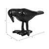 Decorative Crow Taper Candle Holder - Bird Candle Stand Holder for Shelf, Office Desk, or Mantle Accent - Table Centerpiece or Home Decor - 4", Black - 4 of 4