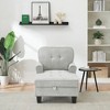 GDFStudio Barbara Corduroy Button-Tufted Chaise Lounge with Hidden Storage and Nailhead Trim - 2 of 4