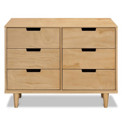 Honey Wood 6-Drawer Double Nursery Dresser