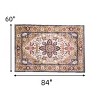 FONTOI Vintage Bohemia Area Rug, Large Persian Non-slip Washable Carpet for Bedroom Dining Room Office, Indoor and Outdoor, Blue, 84"*0.31"*60" - 3 of 4