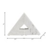Decorative Marble Triangle Bookends - Stylish Book Accessories for Home Library, Bookshelf, Office Spaces, or Desk Decoration - Set of 2, 6", White - 4 of 4
