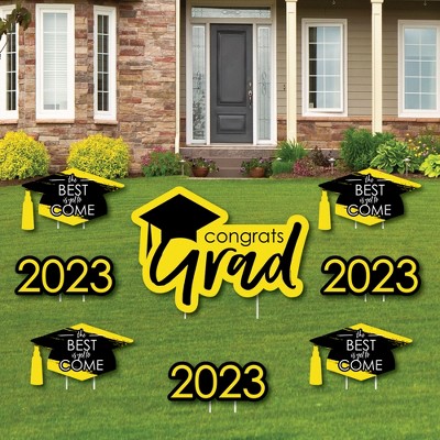 Big Dot Of Happiness Yellow Grad Class Of 2023 Outdoor Decorations ...