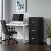 FurnitureR 3 Drawer File Cabinet with Lock, Vertical Office Filing Cabinet for Letter/Legal Size, Storage Organizer, Black - 2 of 4