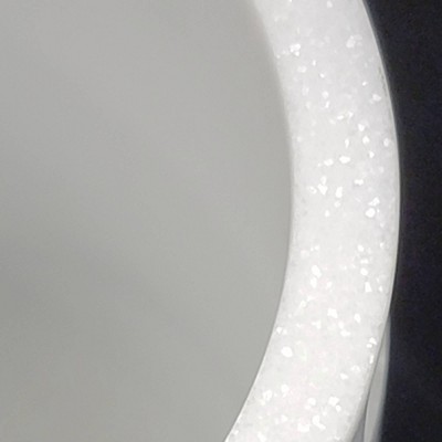 White Resin and Wood Geometric Embossed Bathroom Tumbler