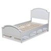 Twin Elise Wood Storage Platform Bed White - Baxton Studio : Target