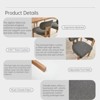 PexFix Wooden Dining Chairs Set of 2 Modern Fabric Upholstered Dining Room Chair Kitchen Chairs Farmhouse Dinner Chair for Kitchen Dining Room Grey - 4 of 4