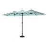CAVINAS 14.8FT Patio Umbrella with Convenient Crank,Double Sided Outdoor Umbrella for Backyard,Poolside,Deck,Base Not Included - 2 of 4
