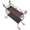 Plow & Hearth Two-Shelf Cast Iron Plant Stand with Birds - image 4 of 4