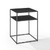 Braxton End Table Matte Black - Crosley: Industrial Modern Accent, Open Shelf Storage, Square Shape - 2 of 4