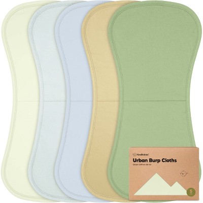 KeaBabies 5pk Urban Baby Burp Cloths, Organic Burping Cloth for Babies, Burp Rags for Baby Girls, Boys