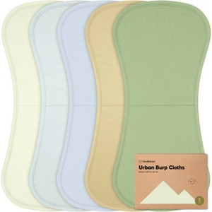 KeaBabies 5pk Urban Baby Burp Cloths, Organic Burping Cloth for Babies, Burp Rags for Baby Girls, Boys - 1 of 4