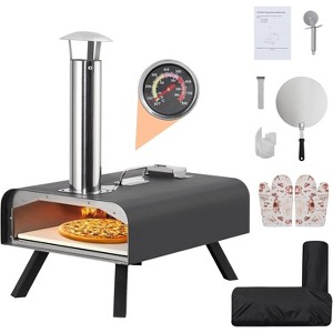 Portable Outdoor Pizza Oven,Wood Pellet Pizza Ovens with Pizza Stone,Pizza Peel, Thermometer and Carry Bag - 1 of 4