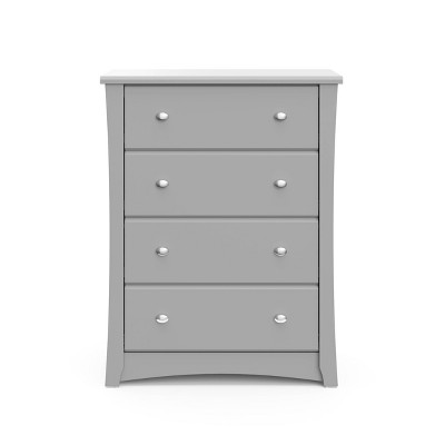 Pebble Gray Vertical 4-Drawer Nursery Dresser