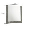 Elara Mirror,Two-Tone High-Gloss Marble & Lacquer Frame with Large Reflective Surface and Elegant Design- Gray(Includes Mirror Only) - 2 of 4