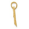 Black Bow Jewelry 14k Yellow Gold Diamond Cut Eagle Pendant, 20mm (3/4 inch) - 2 of 4