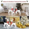 Karl Home 3PCS White Lighted Reindeer Family Christmas Decorations - 2 of 4