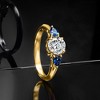 Ross-Simons 1.00 Carat Lab-Grown Diamond Ring With .30 ct. t.w. Sapphires in 14kt Yellow Gold Size 6 - 4 of 4