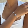 Adornia Tarnish Resistant Silver Plated Mixed Flower Pearlescent Bracelet - 2 of 4
