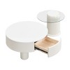 Set of 2 Round Nesting Coffee Table, Modern Coffee Table Set with Storage Drawer, Plastic Nesting Coffee Table for Living Room or Lounge-Koiai - 4 of 4