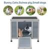 Sandinrayli 24in Wooden Catio - Outdoor Cat/Small Animal & Indoor Rabbit Hutch, Sturdy Wtr-Prf Insul Shelter for Cats/Dogs/Rabbits/Guinea Pigs (Gray) - 2 of 4