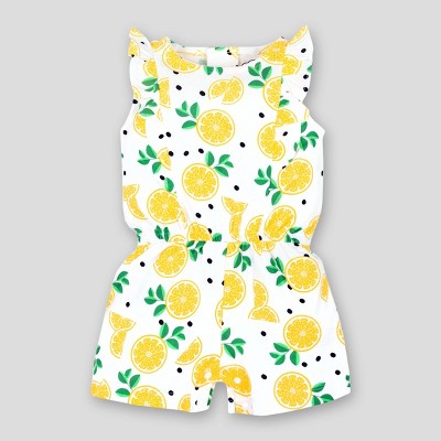 baby girl lemon romper