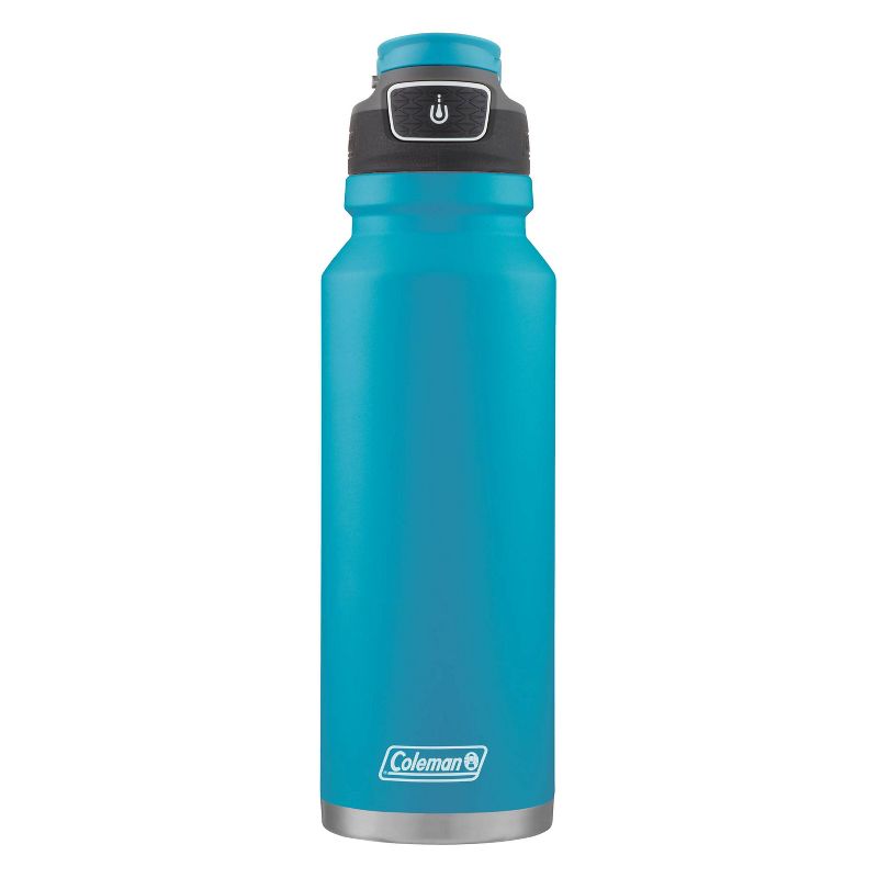 Coleman 40oz Stainless Steel Free Flow Vacuum Insulated Water Bottle with Leakproof Lid - Caribbean Sea, 1 of 6