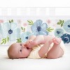 Sweet Jojo Designs Girl BreathableBaby Breathable Mesh Crib Liner Watercolor Floral Blue Pink White - 3 of 4
