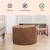 Itopfox Round Ottoman Pouf Foot Stool Seat Faux Fur Bean Bag Foot Rest Floor Chair Leg Rest for Living Room, Bedroom or Wedding Gifts - 3 of 4