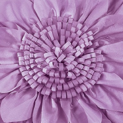 Lilac Polyester 3D Bloom Floral Pillow Cover 17" x 17"