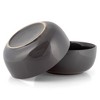 Elanze Designs Bistro Glossy Ceramic 8.5 inch Pasta Salad Large Serving Bowls Set of 2, Charcoal Grey - 4 of 4