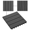 vidaXL 11 pcs Decking Tiles Deep Embossed WPC 11.8"x11.8" 1 sqm Black - 4 of 4