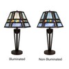 Chloe Lighting CHRT001BB14-TL1 Retro Stained-Glass Brush Gold Table Lamp - 3 of 4