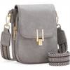 FATMOON Women's Crossbody Phone Bag with Wide Shoulder Strap, Single Shoulder Bag, PU Soft Leather Double Layer Purse - 2 of 4