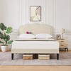 VECELO Upholstered Bed Frame with Adjustable Headboard , LED Lights, USB-A & Type-C, Velvet Platform Bed Noise Free - image 4 of 4