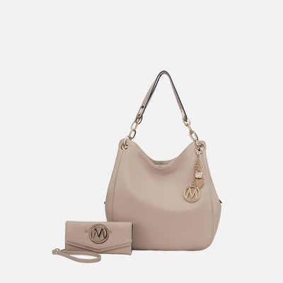 MKF Collection Ashley Vegan Leather Women’s Hobo Shoulder Bag with Wristlet Wallet by Mia K