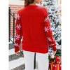 Womens Ugly Christmas Sweater Crew Neck Pullover Sweaters Jacquard Knit Festive Pattern Christmas Sweater Ho Ho Ho Santa Sweater - 3 of 4
