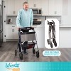 Stander Wonder Rollator Plus with 8-inch All-terrain Wheels, Compact Folding Walker with Seat, Black Walnut - 2 of 4