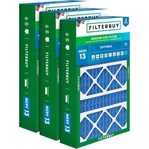 Filterbuy 17x26x4 Air Filter (3-Pack), Pleated MERV 13 Health Defense Replacement HVAC AC Furnace Air Filters Replacement for Lennox - 1 of 4