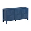 VYNXARIA Sideboard with Curved Swirl Patterned Doors and Artistic Three-Door Design,Suitable for Living Rooms,Entrance and Study,Navy Blue - 3 of 4