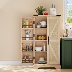 SinCiDo Pantry Cabinet, Kitchen Pantry Storage Cabinet, with Organizer and Adjustable Shelves, Bathroom Storage Cabinet, for Kitchen - 1 of 4