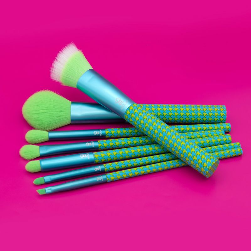 MODA Brush Keep It Classy Green & Blue 7pc Makeup Brush Set., 2 of 9