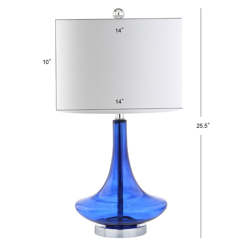 25.5" (Set of 2) Cecile Glass Teardrop Table Lamp (Includes Energy Efficient Light Bulb) - JONATHAN Y, 5 of 6